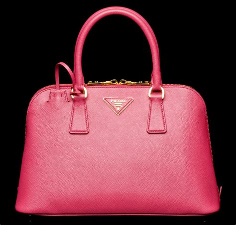 prada pink and white handbag